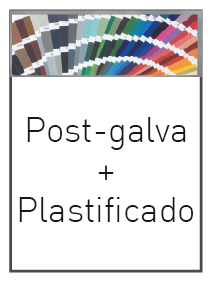 post galvanizado más plastificado